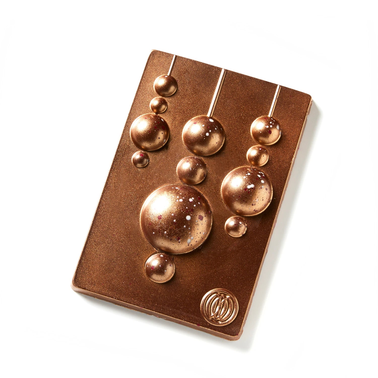 chocolade plak met kerstballen