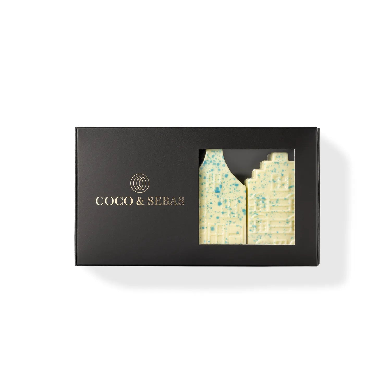 Miniature houses Delfts Blauw - witte chocolade grachtenpandjes | Coco & Sebas