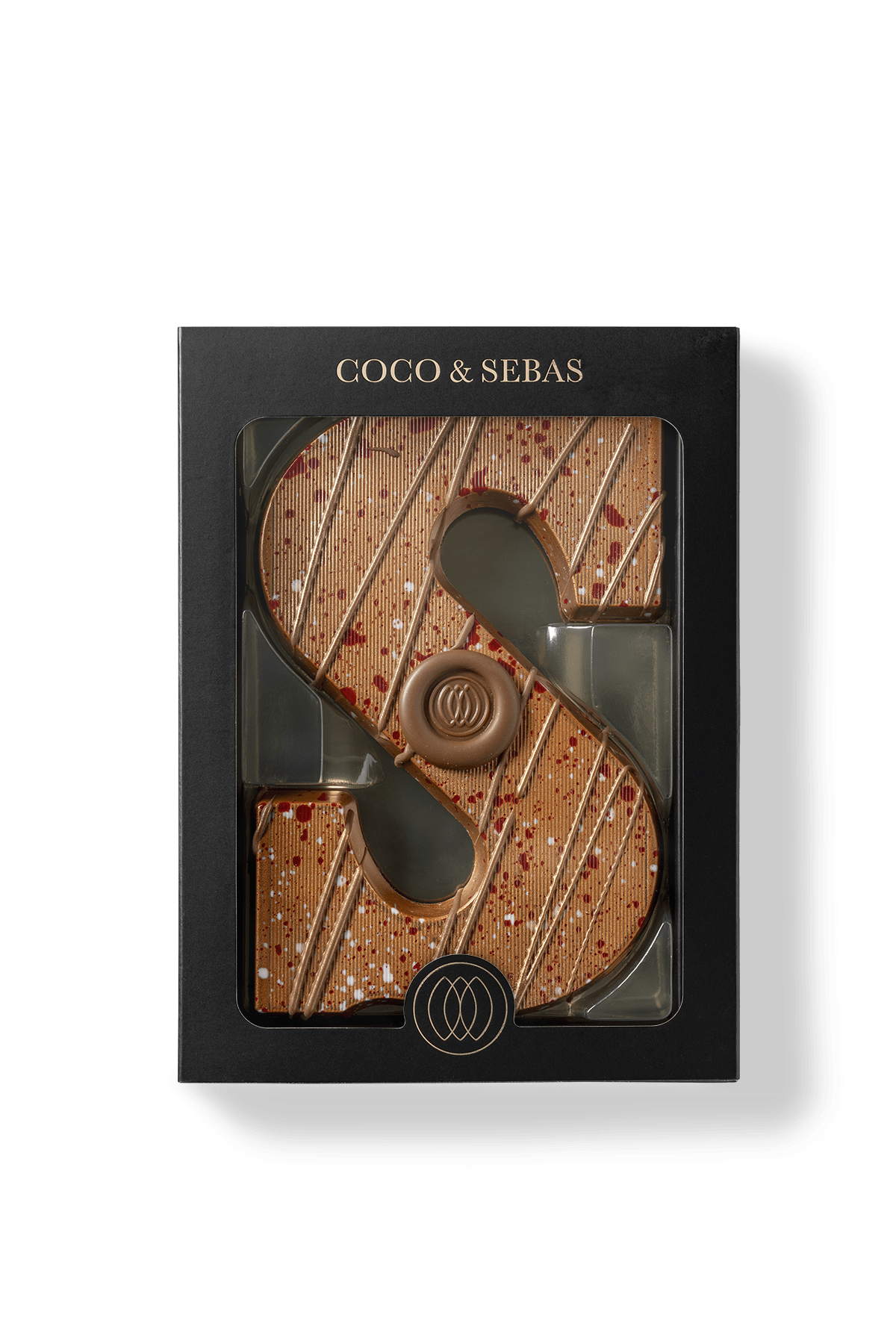 Sinterklaas chocoladeletter Gold melk | Coco & Sebas