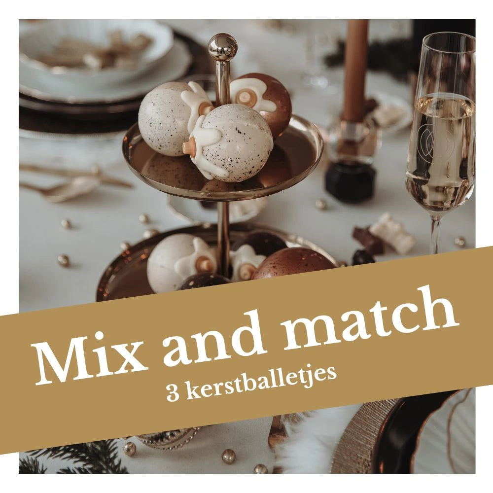 Kerstballetjes van chocolade mix and match