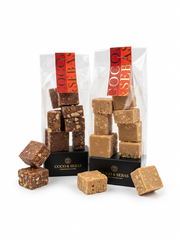Pinda Cubes Bites Melk- en Karamelchocolade