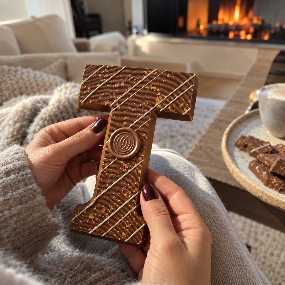 Chocoladeletter Speculoos gepersonaliseerd