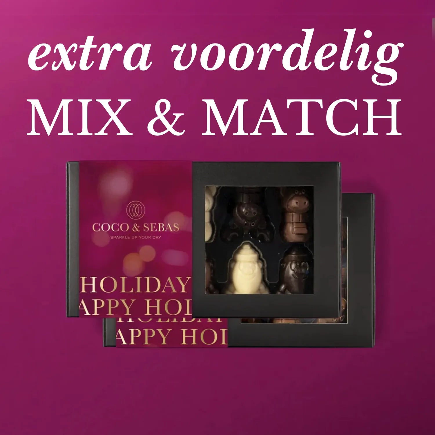 Christmas bites mix & match Coco & Sebas chocolade cadeau