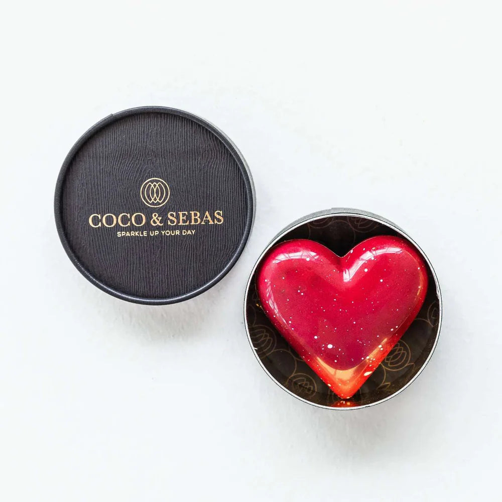 Coco &amp; Sebas Heart Milk Red in luxury gift box