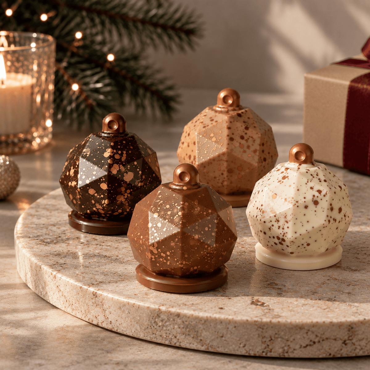 Chocolade Kerstbal Wit | Coco & Sebas