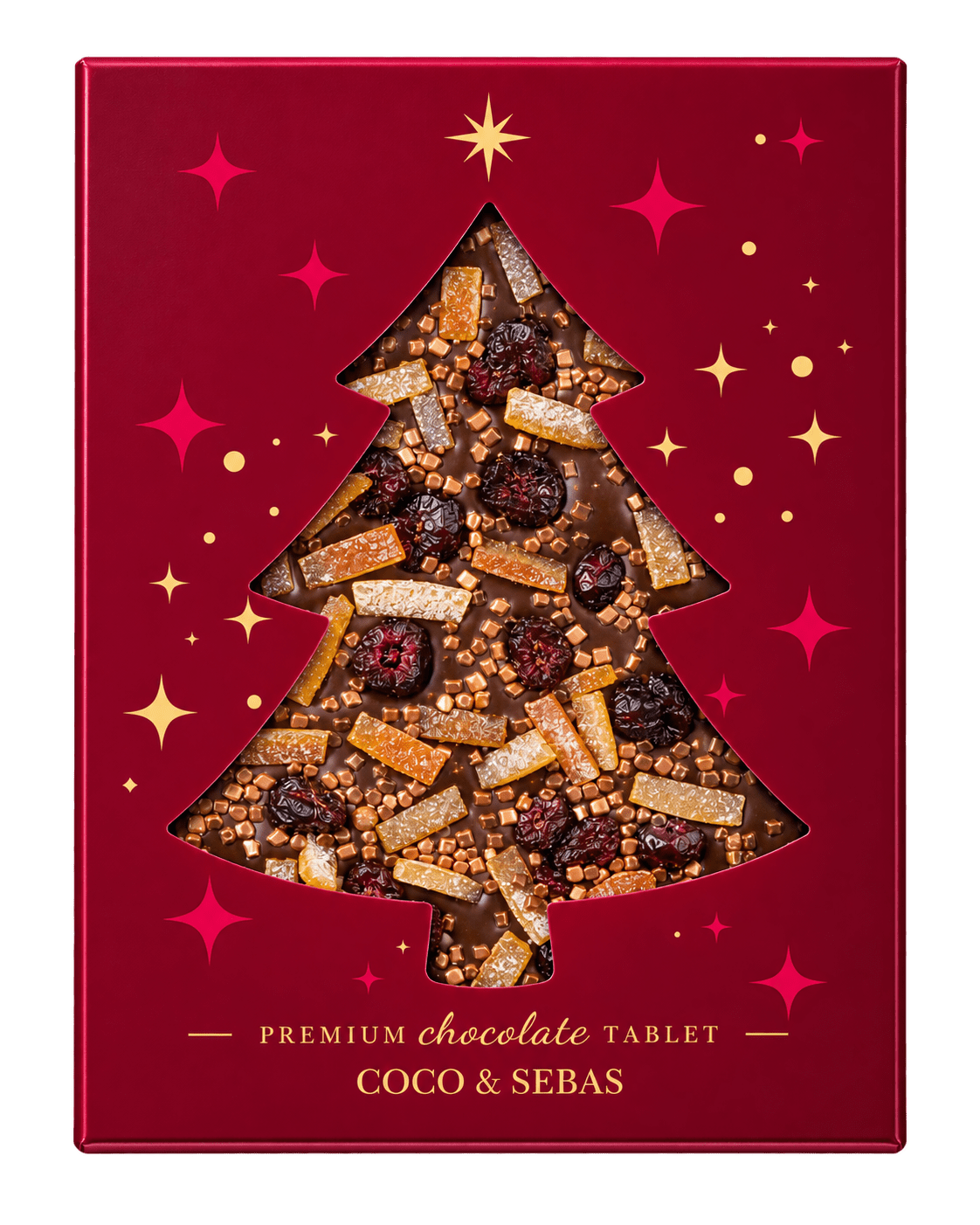 Chocolade plak puur Sinaasappel & Cranberry | Coco & Sebas