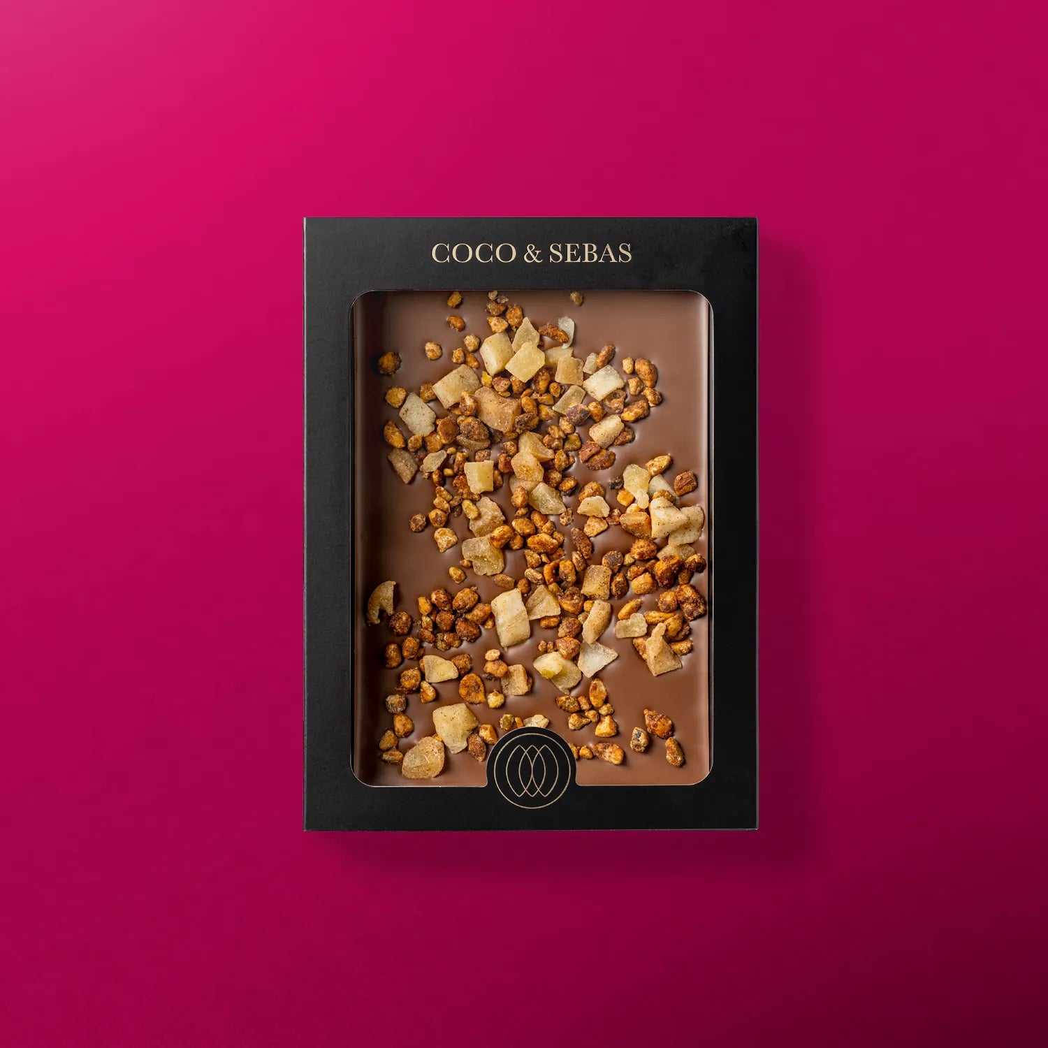 Chocolate tablet - Plak melkchocolade met appelstukjes en gekarameliseerde noten - Coco & Sebas