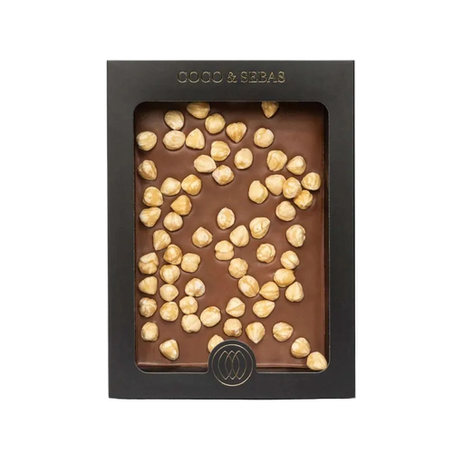 Chocolate tablet - Plak melkchocolade met hazelnoten | Coco & Sebas