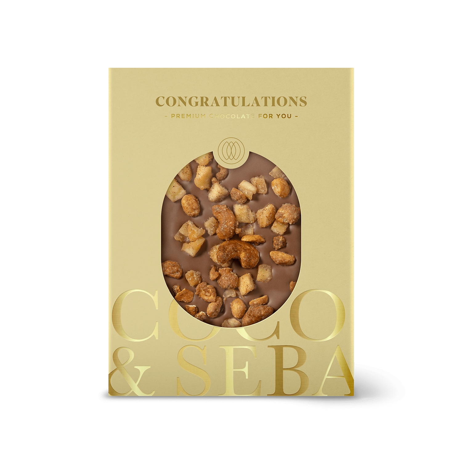 Congratulations Plak Melkchocolade Appel Amandel 5 spices | Coco & Sebas
