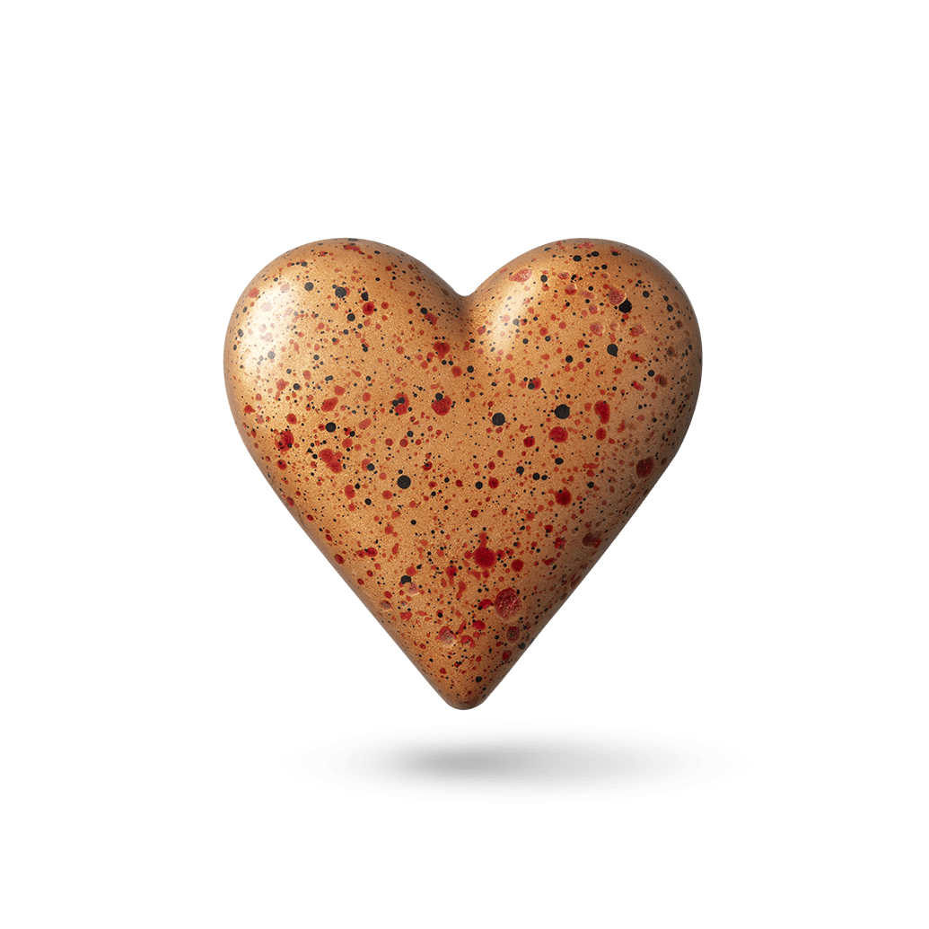 Love - brons pure chocolade hartje - Coco & Sebas
