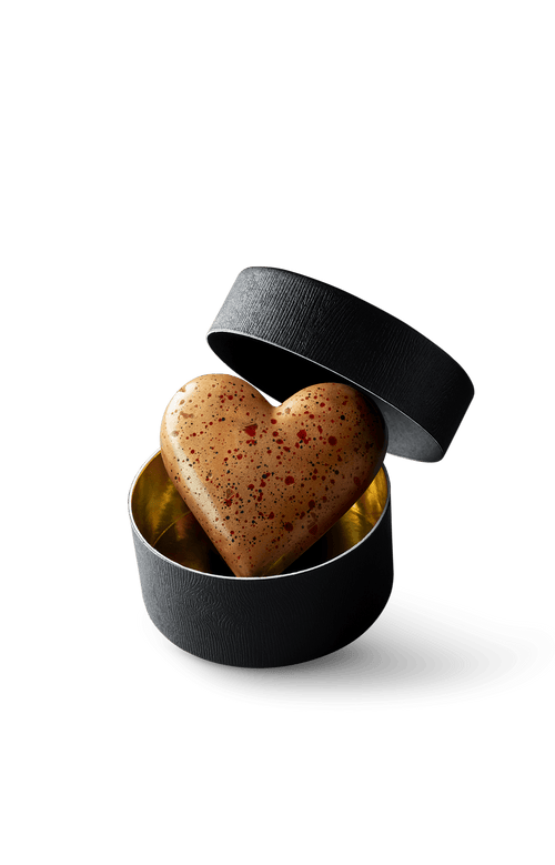 Love - brons pure chocolade hartje | Coco & Sebas