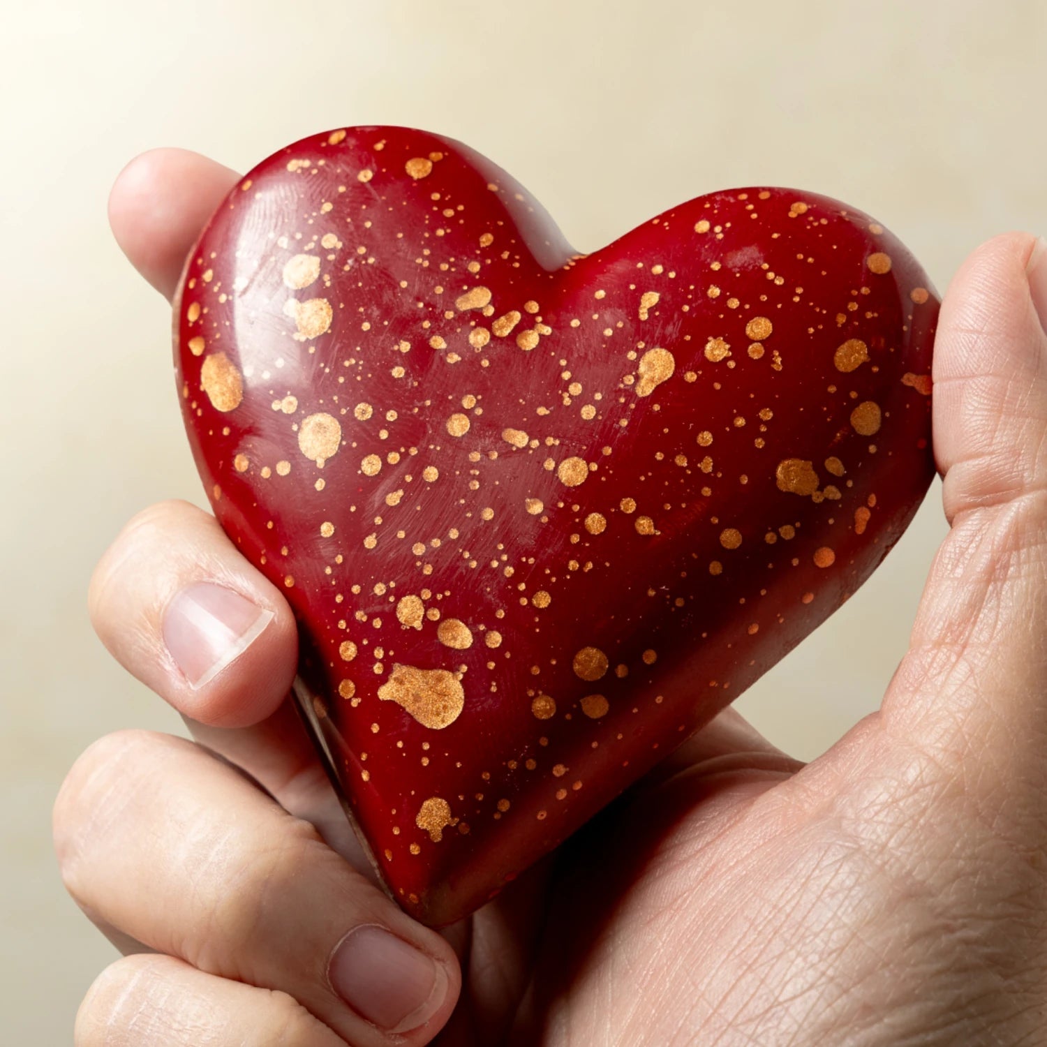 Love - melkchocolade hartje rood - Coco & Sebas