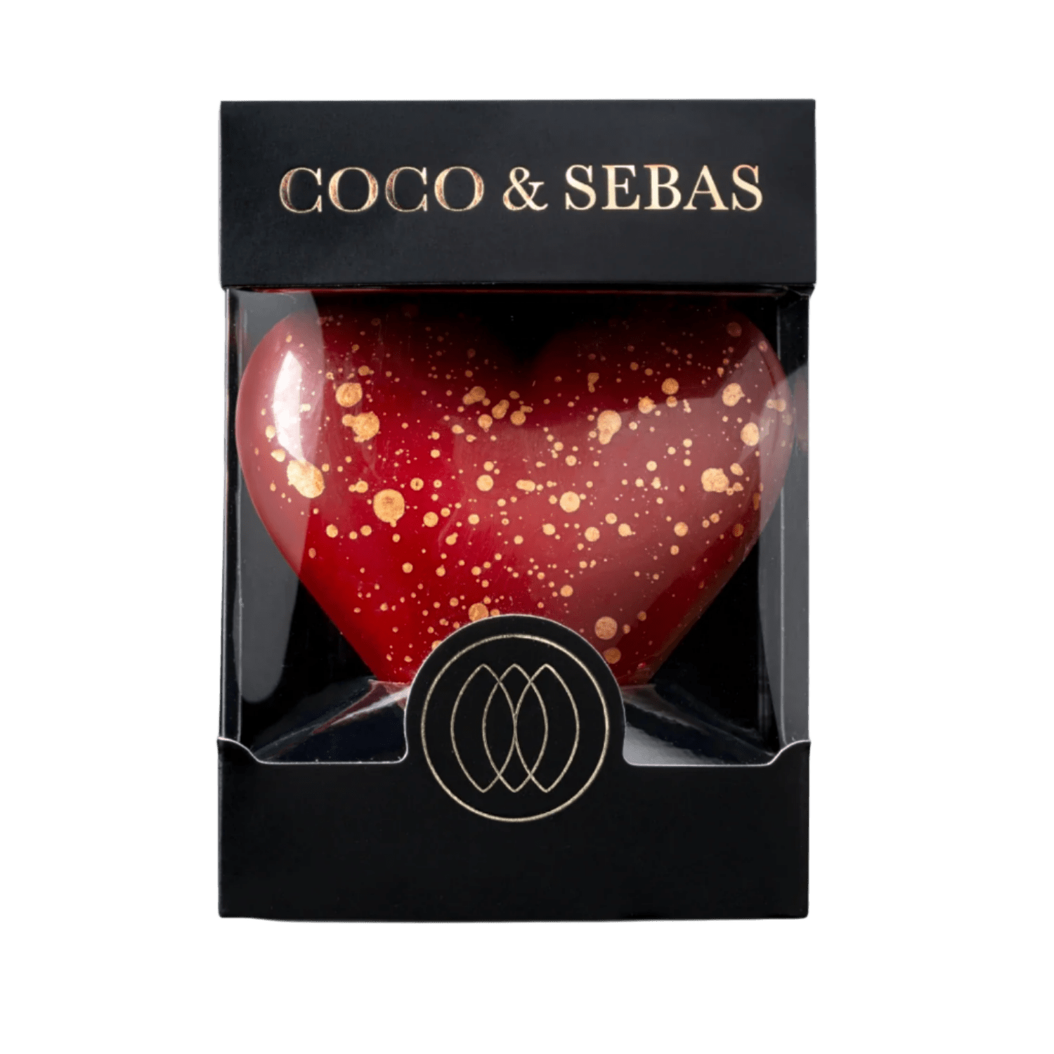 Love - melkchocolade hartje rood - Coco & Sebas