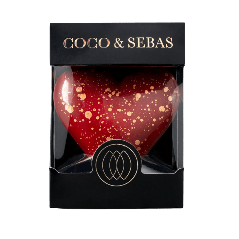 Love - melkchocolade hartje rood - Coco & Sebas