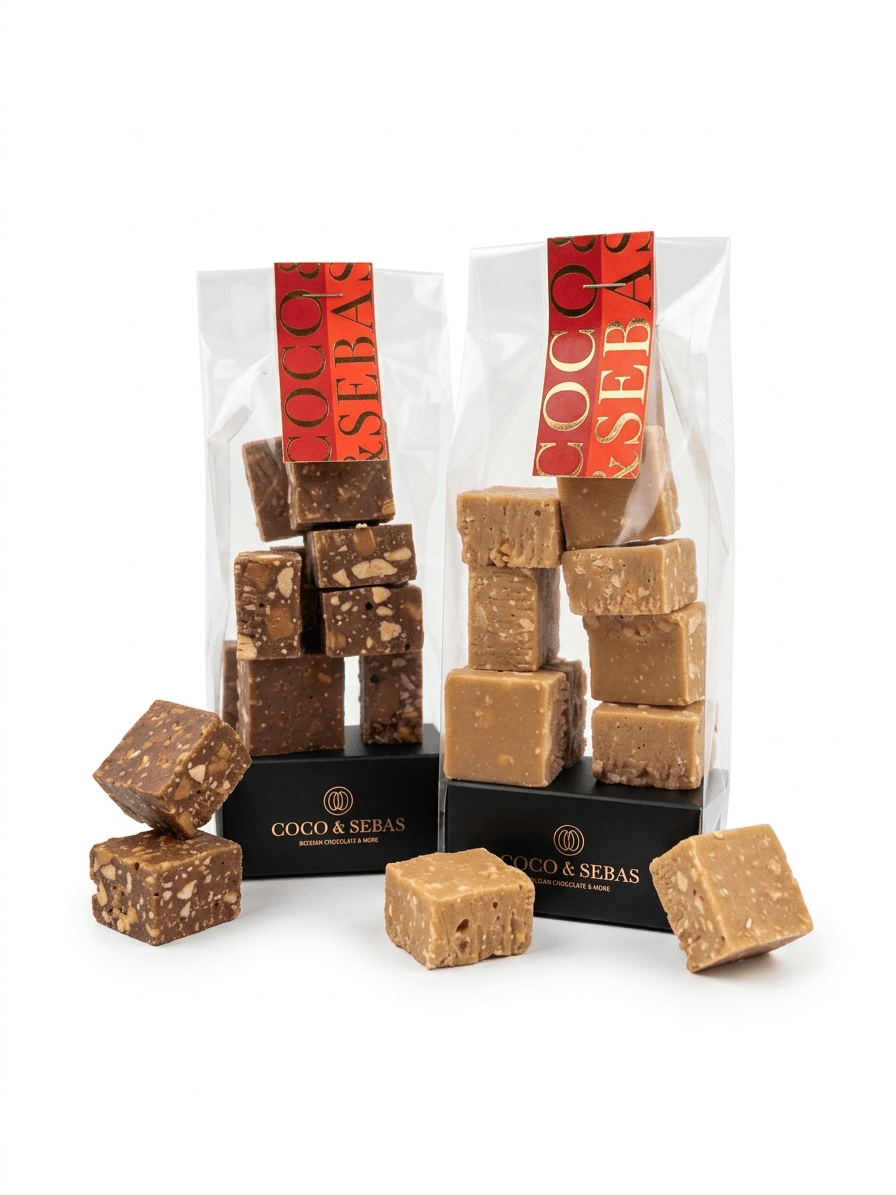 Pinda karamel cubes karamelchocolade | Coco & Sebas