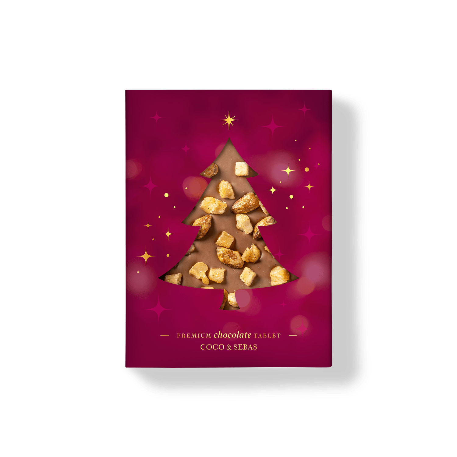 Plak Melkchocolade Appel Amandel 5 spices | Coco & Sebas