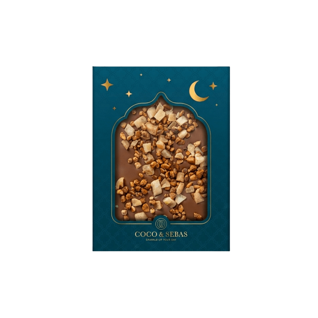 Plak Melkchocolade Appel Amandel Eid Mubarak | Coco & Sebas