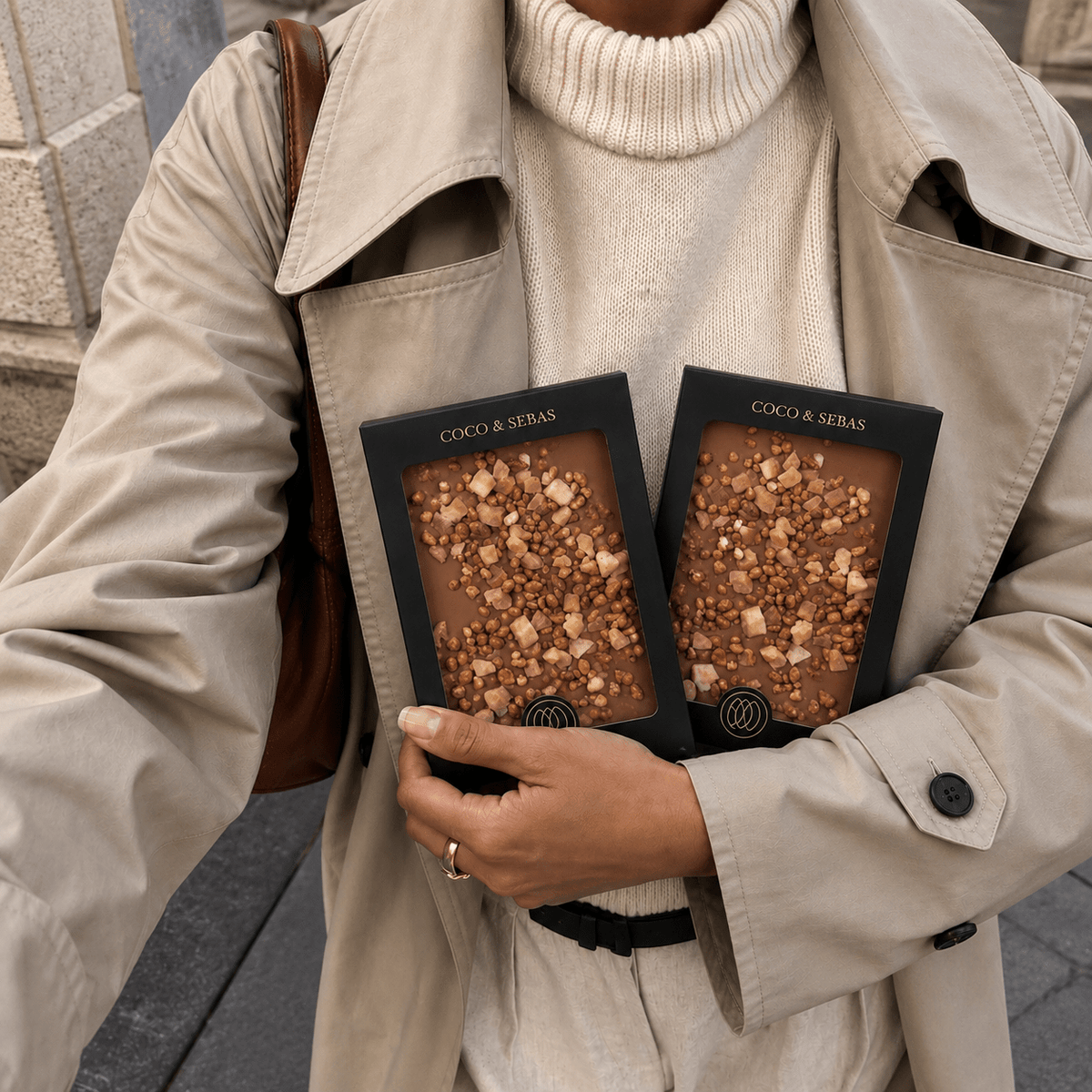 Plak Melkchocolade Appelstukjes Gekarameliseerde Noten | Coco & Sebas