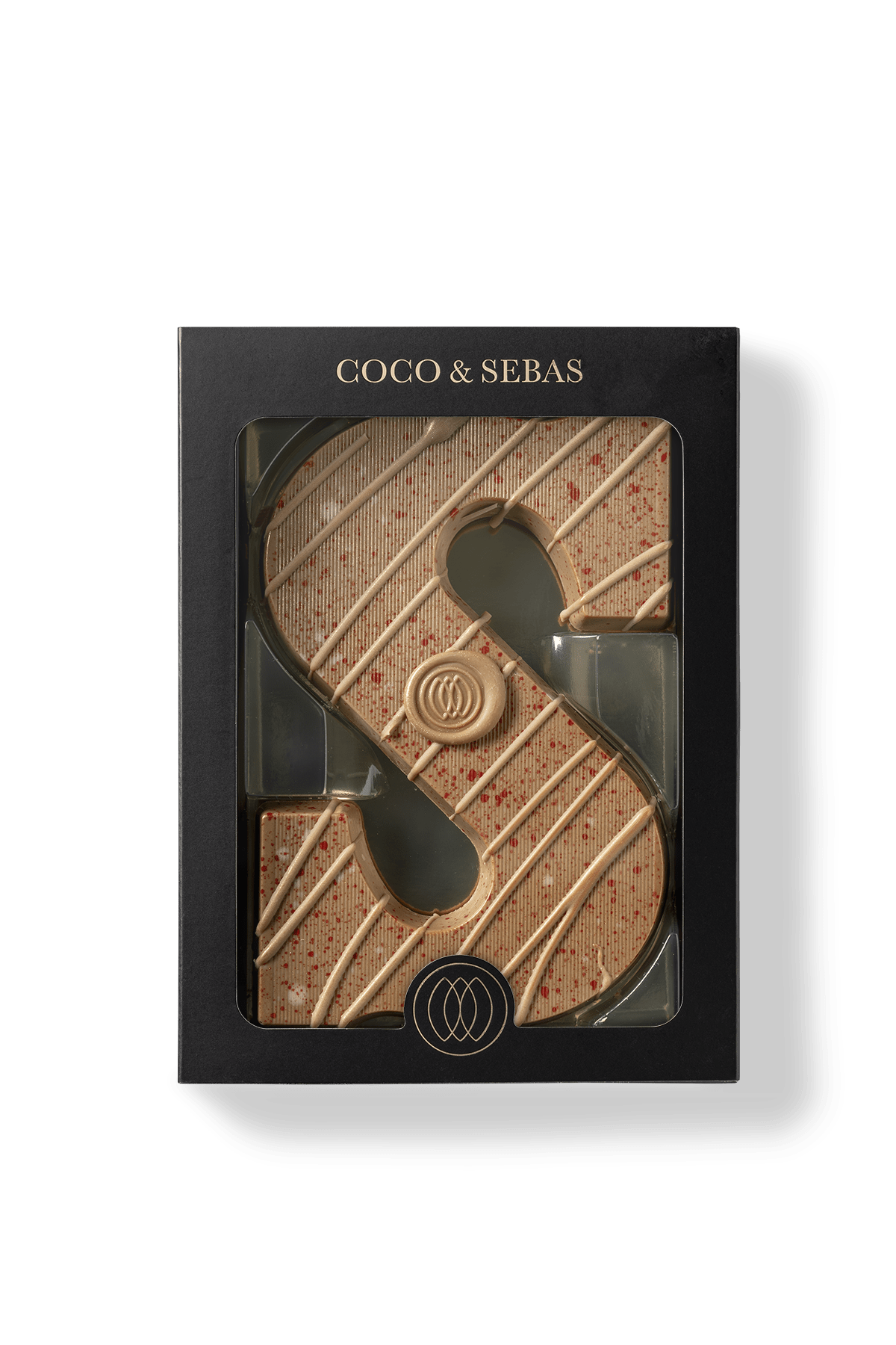 Sinterklaas chocoladeletter gold karamel - Coco & Sebas