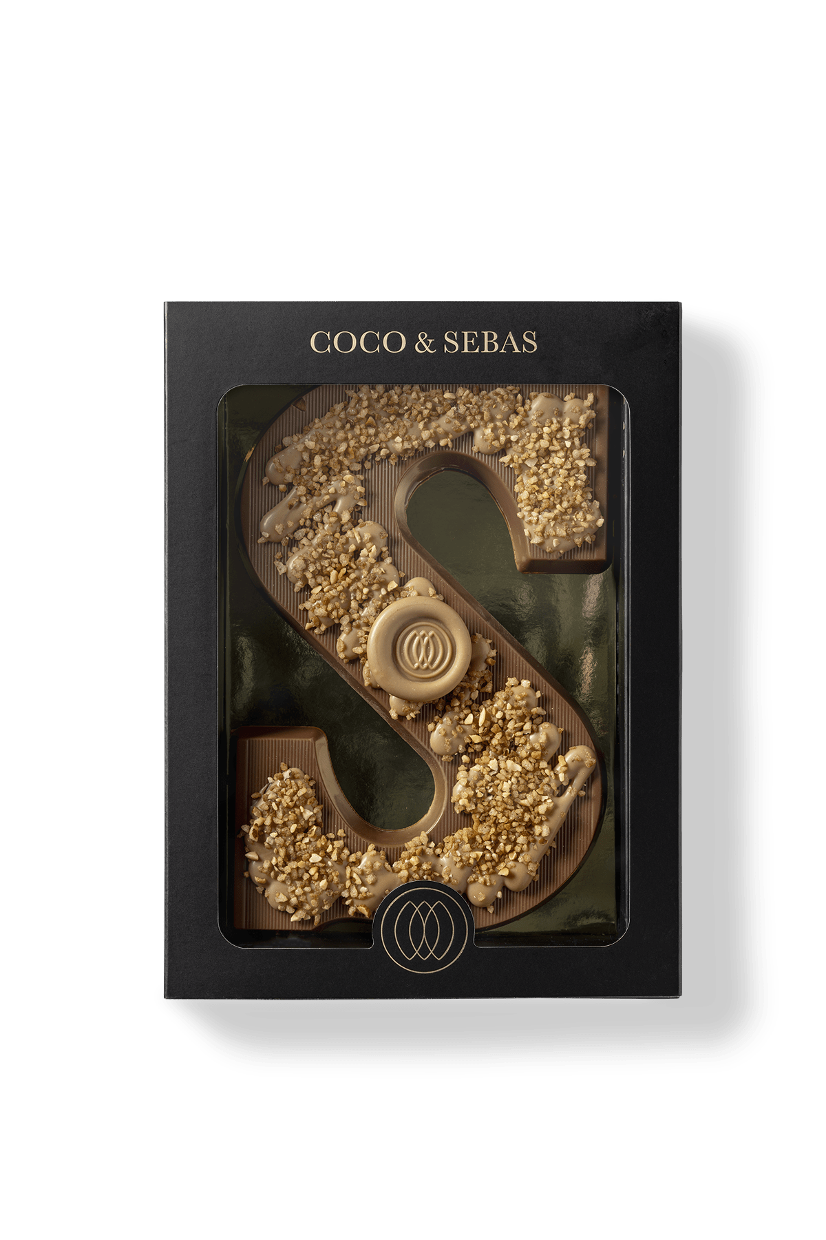 Sinterklaas Chocoladeletter Melk Gekarameliseerde Noten - Coco & Sebas