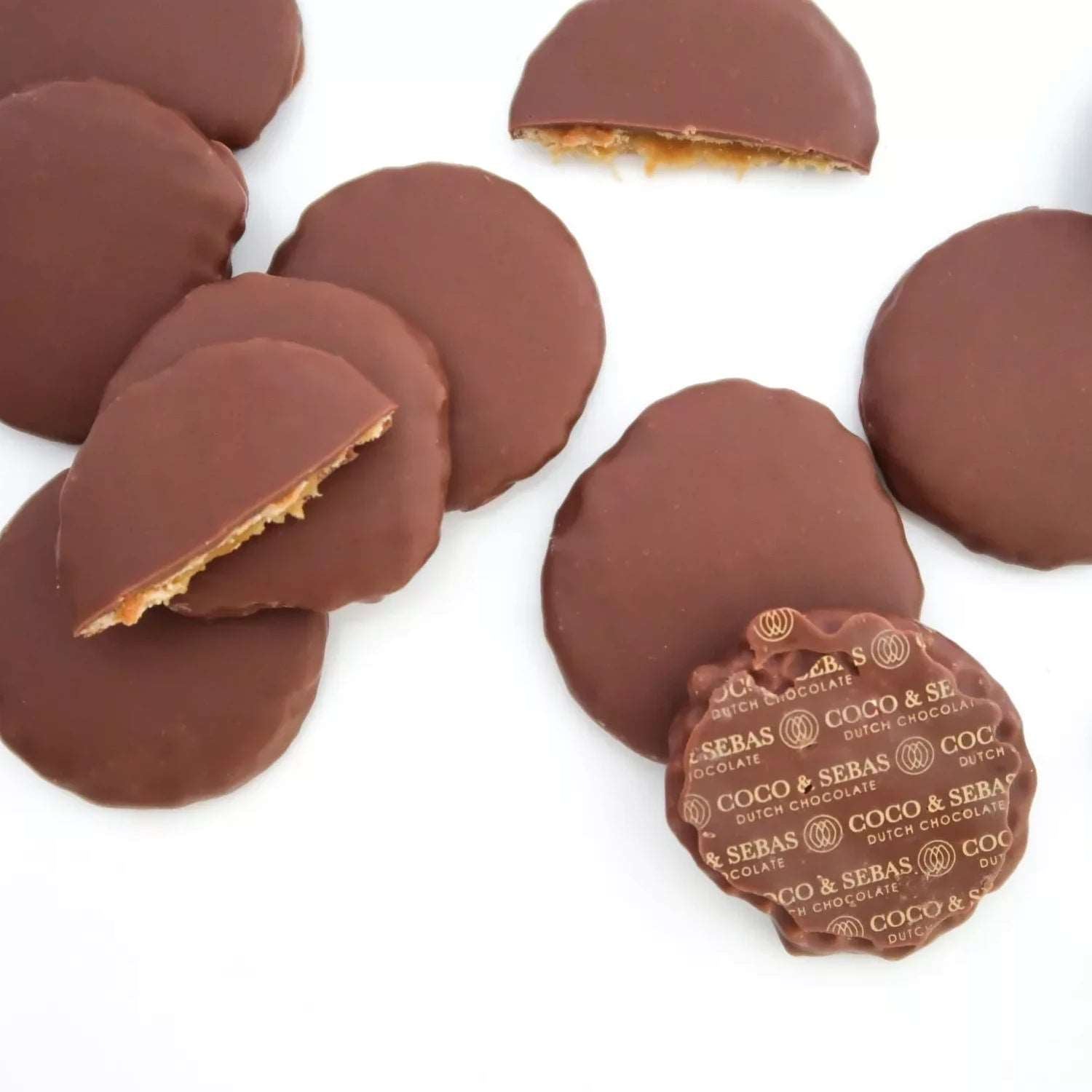 Waffles melkchocolade - stroopwafeltjes - Coco & Sebas