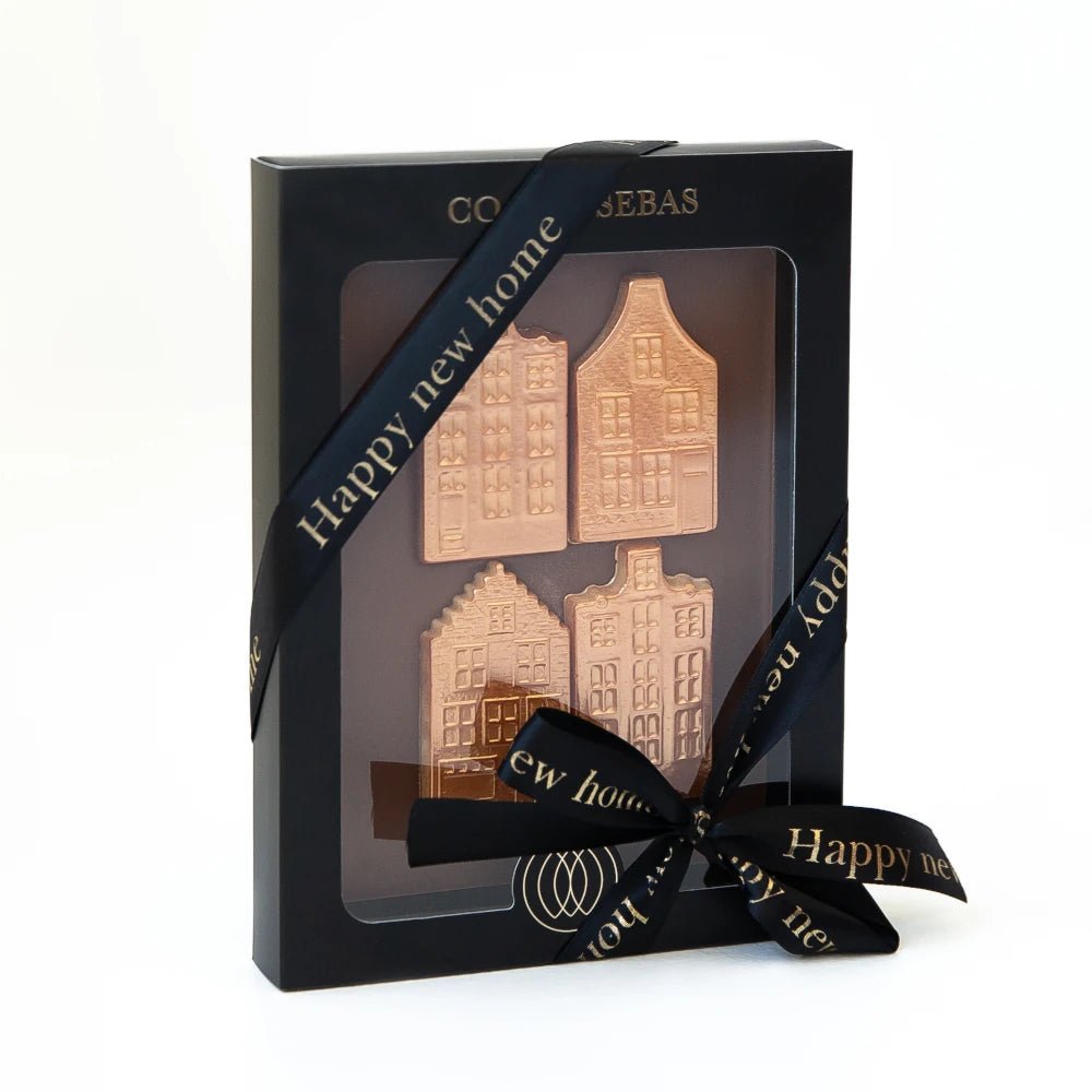 Chocolate tablet - plak melkchocolade Happy New Home - Coco & Sebas