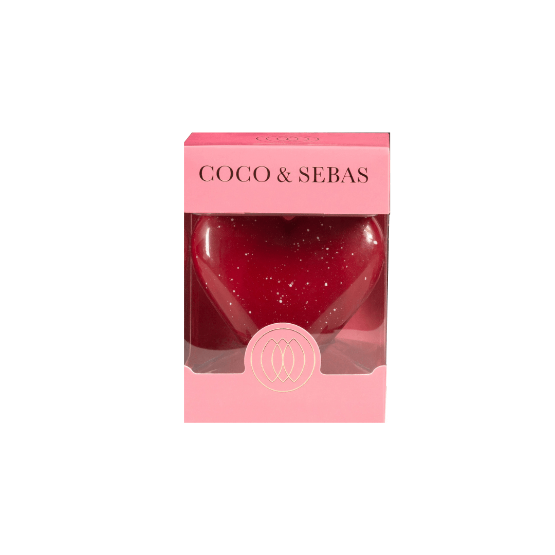 Hartje melk rood in roze doosje - Coco & Sebas